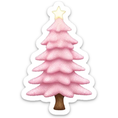 light pink christmas tree sticker