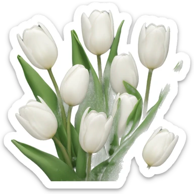 white tulips  sticker