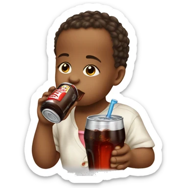 Baby drinking cola  sticker