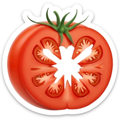 Pomodoro fresco tagliato a fette  sticker