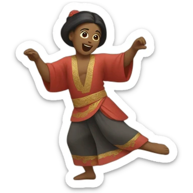 Pekinés dancing sticker