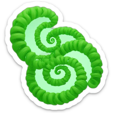 green spirals spirulin sticker