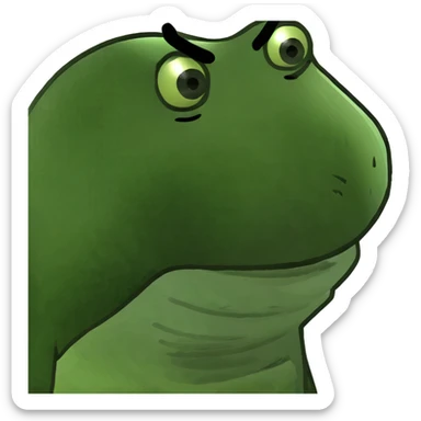 Someone laying on their stomach kicking there feet with there hands under their chin sticker