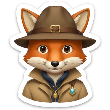 explorer fox sticker