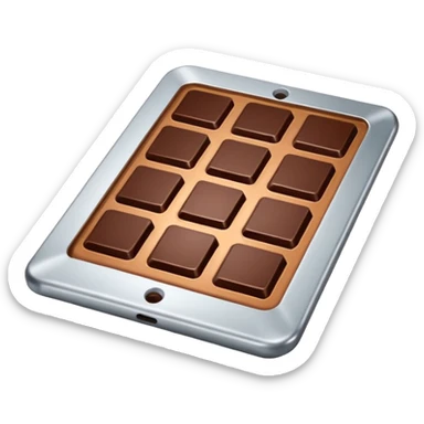une tbalette de chocolat emballé dans de l'aluminium sticker