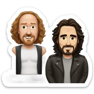 Louis C.K. And Russell Brand winking sticker