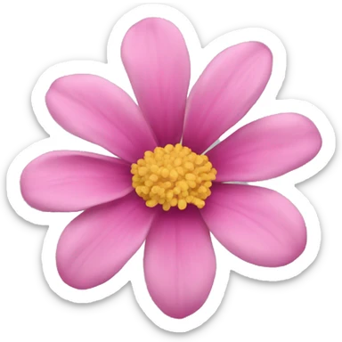 Pink flower sticker