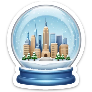 new york city snow globe sticker