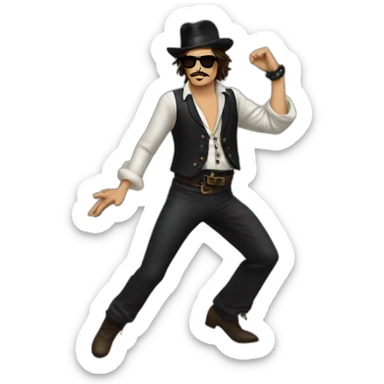 Johnny depp dancing sticker