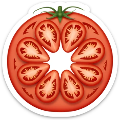 circle slice tomato sticker