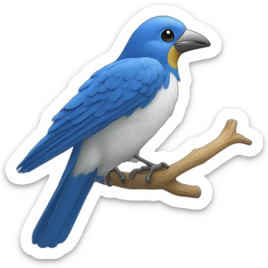 Oiseau bleu volant  sticker
