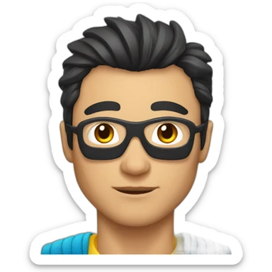 SuperHero Kazakh man sticker