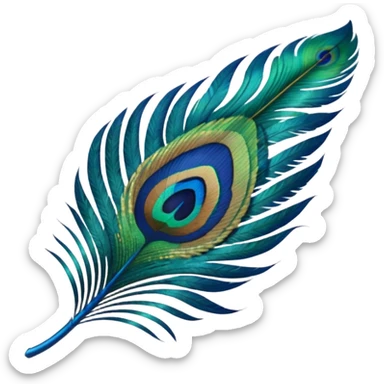 Peacock feather sticker