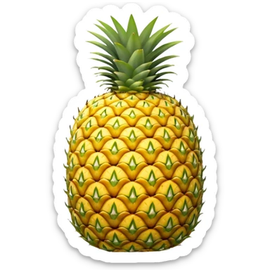 A pineapple flipped 180 degrees clockwise around the y axis  sticker