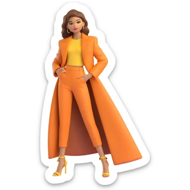 Zendaya in a 3D portrait, classic 3D illustration style, with soft lighting, detailed textures, and a glamorous appearance sticker