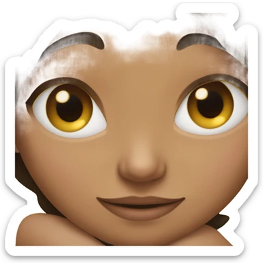 2 brunette girls with hazel eyes hugging sticker