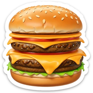 ghibli style juicy cheeseburger sticker
