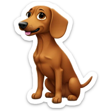 Teckel dog on a mountain  sticker