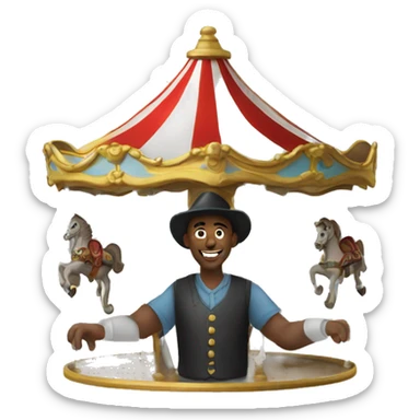 Carousel man sticker