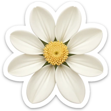 Flower white sticker
