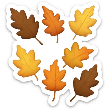 Leaves fall down,
 sticker