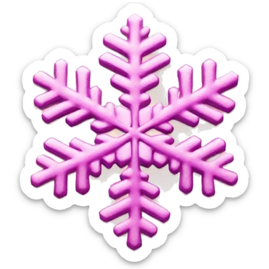 Pink snowflake sticker