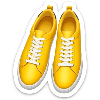 Sneakers (top view) – yellow, the width and height of image must be equal in size sticker