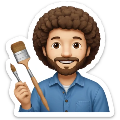 Bob ross qui peint sticker