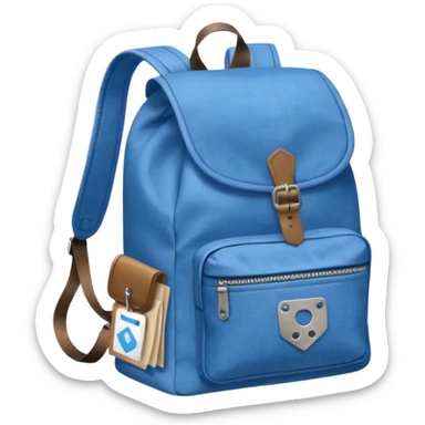 Blue backpack, Lost & Found Object. sticker