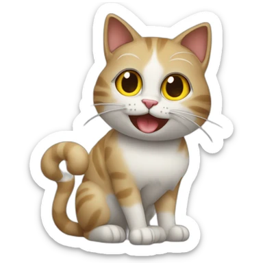 cat holding a sign with the inscription “Safina” sticker