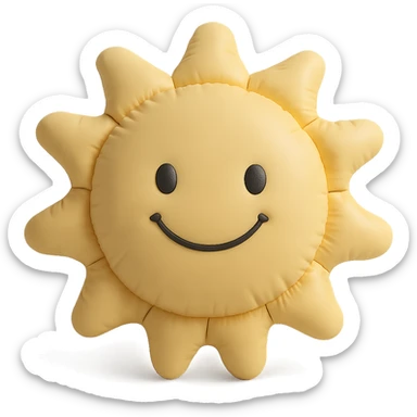 smiling sun sticker