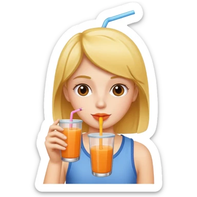 PERSON HAVING JUICE sticker