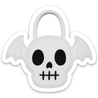 white sparkly goth object, remove background  sticker