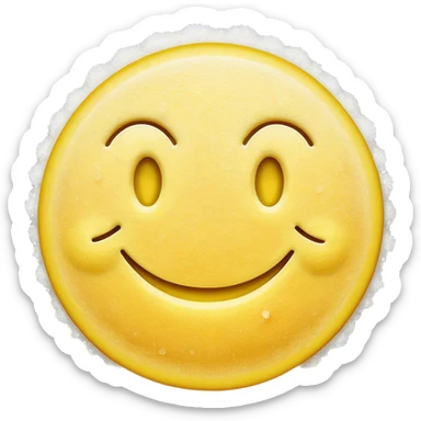 Smiley face with a pile of salt sticker