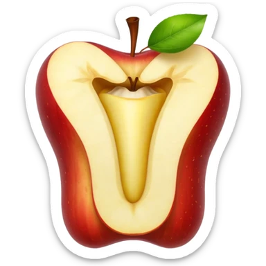 Apple core sticker