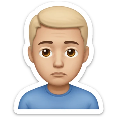 🥺😔 pero 3 D masculino  sticker