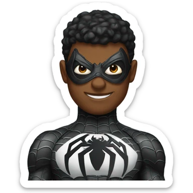 Spiderman wearing batman suit sticker