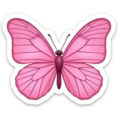Pink Butterfly emoji sticker