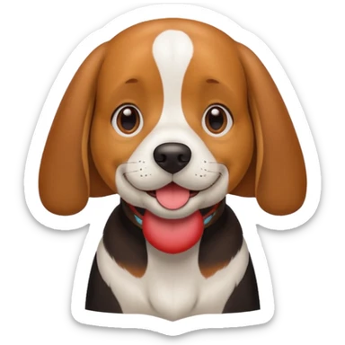 A beagle dog that is all brown  sticker