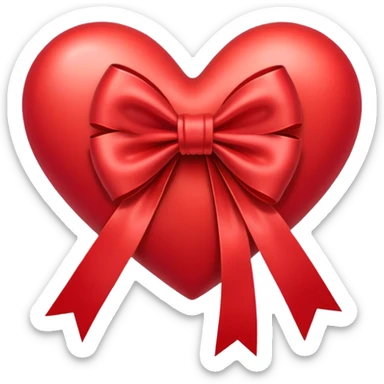 heart with a bow in the middle sticker