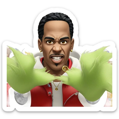 boy with black hair and earrings sticker