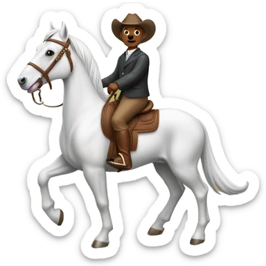 Dachshund riding a horse ￼ sticker