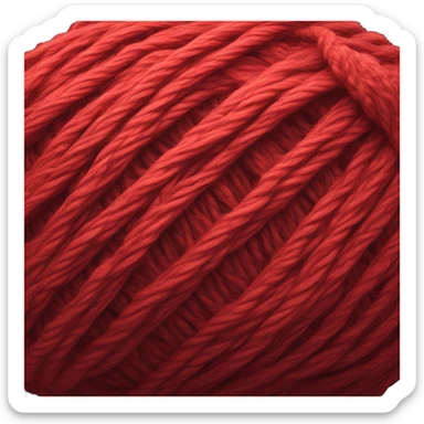 Red Ball of yarn sad sticker