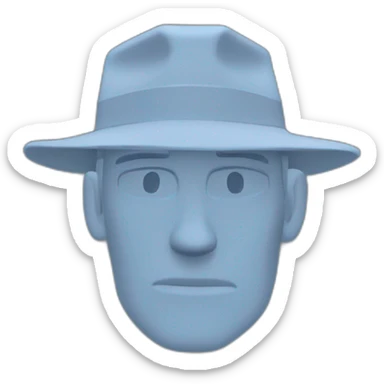 tf2-spy-blue-boring-face-outline-style sticker