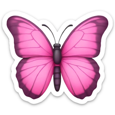 Pink butterfly  sticker