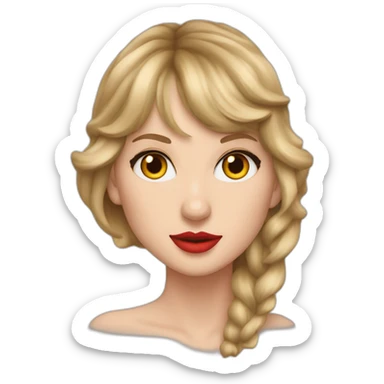 Taylor swift avec un coeur autour de l'oeil gauche sticker