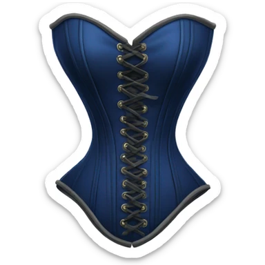 Navy blue corset sticker
