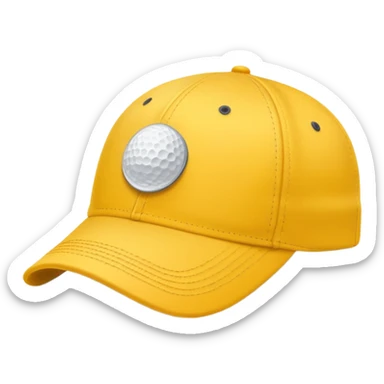 yellow golf hat sticker
