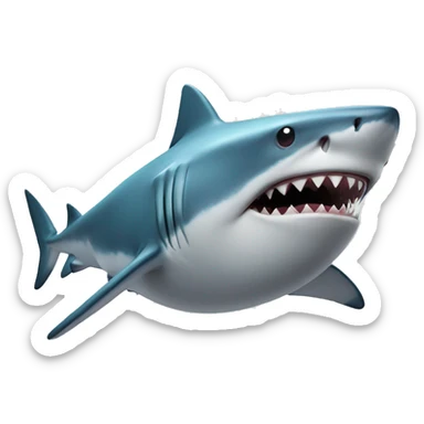 Shark with lazer strapped to its head sticker