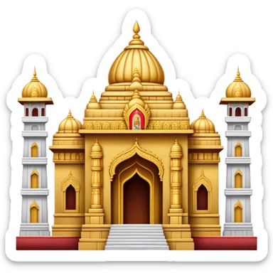 Tirupati Balaji Temple Landmark Emoji – Showcasing the temple’s golden entrance and intricate carvings. sticker